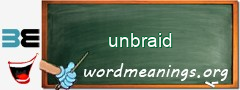 WordMeaning blackboard for unbraid